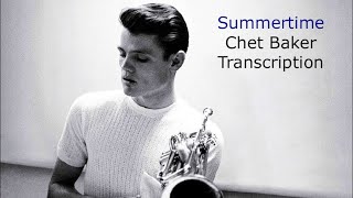 Summertime live  Chet Bakers Bb Solo George GershwimTranscribed by Carles Margarit [upl. by Ennovahs909]