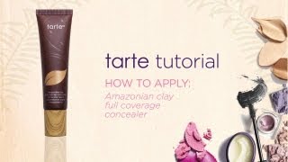 tarte tutorial how to apply Amazonian clay full coverage concealer [upl. by Llenoil]