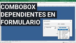 Combobox dependientes en Formulario de Excel usando VBA EXCELeINFO [upl. by Aicertap]