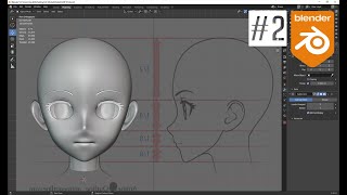 Blender 29 Anime Girl Head Modeling WIP 2 [upl. by Gyatt]