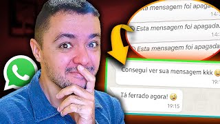 Como VER Mensagens APAGADAS do WhatsApp ou Telegram  Novo Aplicativo ðŸ‘€ [upl. by Chapland]