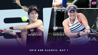 Eugenie Bouchard vs Madison Brengle  2019 ASB Classic Day 1  WTA Highlights [upl. by Sloan]