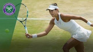 Garbiñe Muguruza v Angelique Kerber highlights  Wimbledon 2017 fourth round [upl. by Akimaj]