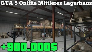 GTA 5 Online  Mittleres Lagerhaus  Alle Waren Verkaufen [upl. by Eissalc]