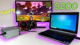 Desktop GPU on Old Dell Laptop  ULTIMATE BUDGET GAMING LAPTOP eGPU [upl. by Lilllie]