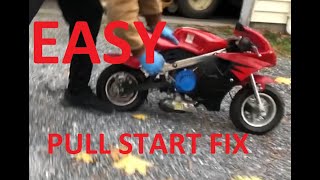 HOW TO FIX PULL START on pocket bike or atv [upl. by Seth]