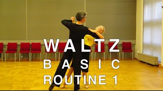 How to Dance Waltz  Basic Routine 1 [upl. by Aralk223]