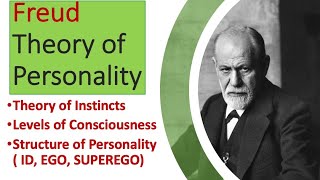 Freud Theory of Personality  Instinct Theory  ID EGO SUPEREGO  Levels of Consciousness [upl. by Acemahs]