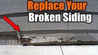 How To Replace Damaged Siding  THE HANDYMAN [upl. by Htebasyle]