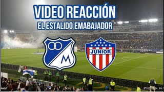 Video reacción Millonarios vs Junior [upl. by Novyart]