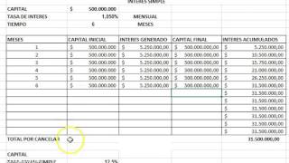 Tablas de interes simple y compuesto [upl. by Skolnik]