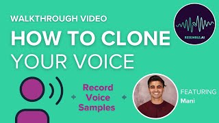 How To Clone Your Voice  Record Voice Samples InApp [upl. by Pros]