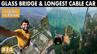 LONGEST CABLE CAR amp GLASS BRIDGE  Tianmen Mountain China [upl. by Adas]