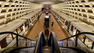 ⁴ᴷ⁶⁰ Riding Washington DC Metro from DuPont Circle to Metro Center [upl. by Liakim]