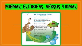 POEMA ESTROFAS VERSOS Y RIMAS [upl. by Eniamirt]