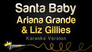 Ariana Grande Liz Gillies  Santa Baby Karaoke Version [upl. by Sholem]