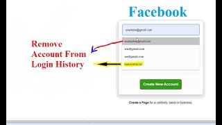 How to remove or delete login Accounts History on Facebook [upl. by Ihtac]