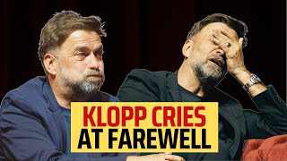 Jurgen Klopp CRIES at Liverpool arena farewell  fist pumps [upl. by Mathis993]