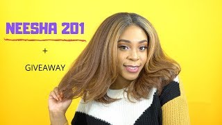 Outre Synthetic Lace Front Wig  NEESHA 201 GIVEAWAY WIGTYPESCOM [upl. by Aihsitan]