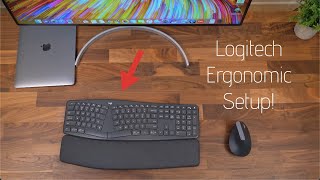 Logitech Ergonomic Setup Ergo K860 Keyboard and MX Vertical Mouse [upl. by Gnuhn]