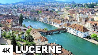 LUCERNE SWITZERLAND 4K  CITY TOUR 2021 [upl. by Klara978]