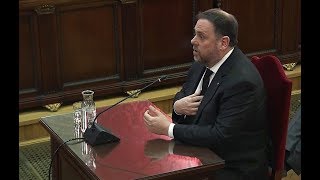 Oriol Junqueras en la tercera jornada del juicio del procés [upl. by Lough176]