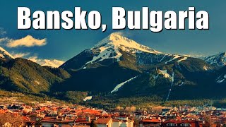 Ski resort Bansko in Bulgaria [upl. by Haletky]