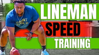 Speed Training for FOOTBALL LINEMAN [upl. by Notgnimer]