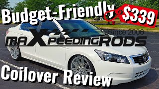 Honda Accord Budget Friendly Cheap Coilovers Review What I actually think of them Maxpeedingrods [upl. by Aihsetal]