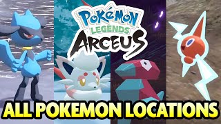 EVERY POKEMON LOCATION in POKEMON LEGENDS ARCEUS All Rare Pokemon [upl. by Meikah]