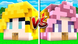 BriannaPlayz vs Leah Ashe Minecraft House Build Challenge MCPE [upl. by Dixil999]