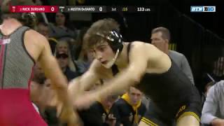 133 LBS 3 Nick Suriano Rutgers vs 8 Austin DeSanto Iowa  Big Ten Wrestling [upl. by Niela]