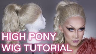 High Ponytail Wig Styling Tutorial [upl. by Narmak737]