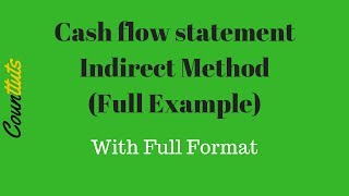 Cash Flow Statement  Indirect Method Full Example [upl. by Irrem89]