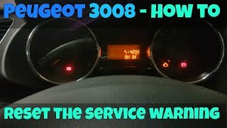 Peugeot 3008 Service Warning Reset [upl. by Eleumas518]