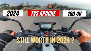 2024 TVS Apache RTR 160 4V  Pros amp Cons  Detailed Review [upl. by Yrian]