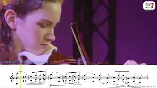 Hilary Hahn  Paganini  Caprice 24  Sheet Music Play Along [upl. by Oinigih]