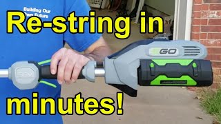 How to reload string on EGO 56V trimmer [upl. by Decrem]