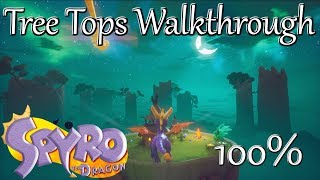 Spyro Reignited Trilogy Tree Tops Walkthrough  Gems Dragons amp Ramp Strategy [upl. by Eenert]