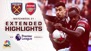 West Ham United v Arsenal  PREMIER LEAGUE HIGHLIGHTS  4162023  NBC Sports [upl. by Nevar452]