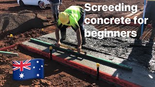 How to screed concrete for beginners [upl. by Leggett]