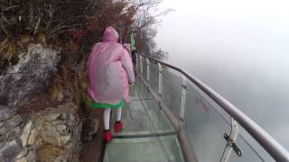 Glass Skywalk in the Tianmen Mountain [upl. by Ahsitruc325]