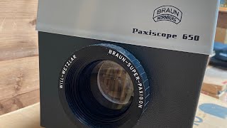 Projecteur epidiascope Braun Paxiscope 650 Ancien [upl. by Emoryt]