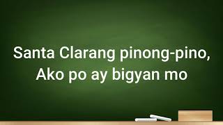 SANTA CLARA Pinong Pino with Lyrics  Folk Song l Ron Yabut [upl. by Ecylla]