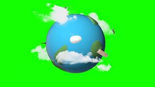 4K Planet Earth Globe Rotating Green Screen 1 [upl. by Alyag]