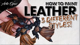 How to Paint Leather FAST  3 ways Contrast Shade Stipple  Warhammer painting tutorial [upl. by Monti]