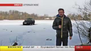 Car Goes through the Ice On Live TV [upl. by Elleinwad123]