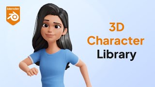 Blender  Teen Girl Character UI Kit Library Tutorial [upl. by Akirre455]