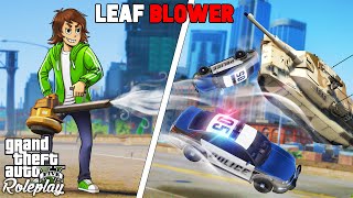 TROLLING COPS WITH A LEAFBLOWER IN GTA RP [upl. by Joashus]