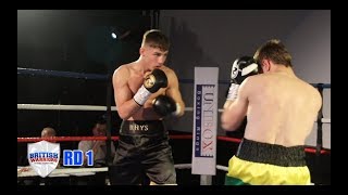 Boxing RHYS EDWARDS v SIMAS VOLOSINAS 020219 The Neon Newport Wales [upl. by Prisca]